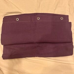 100% Linen Deep Purple Grommet Shower Curtain NWOT